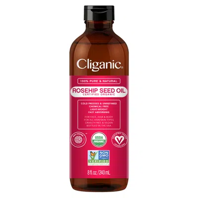 Cliganic Organic Rosehip Seed By  For Unisex - 8 oz Oil In White