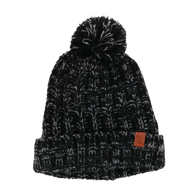 Climazer0 Women's Sherpa Lined Knit Winter Beanie Pom Hat In Black