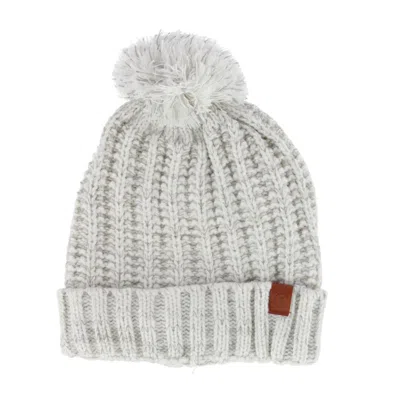 Climazer0 Women's Sherpa Lined Knit Winter Beanie Pom Hat In White