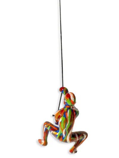 Climbing Man Wall Art Climbing Man Sculptor Wall Hanging In Orange Multi