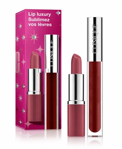 Clinique 2-piece Lip Luxury Lipstick And Lip Gloss Set In Transparent