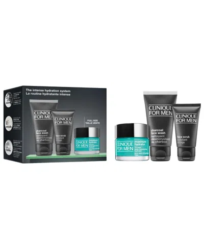 Clinique 3-pc. Men's The Intense Hydration System Skincare Set In Black