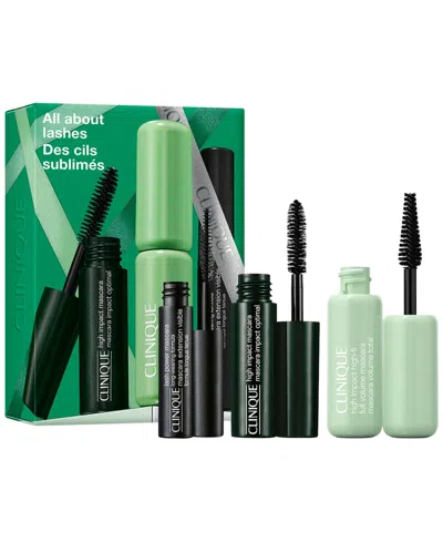 Clinique 3-piece All About Lashes Trio Gift Set In Green