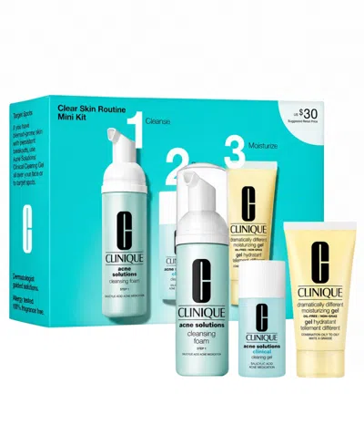Clinique 3-piece Clear Skin Routine Acne Care Gift Set In Multi