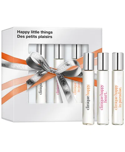 Clinique 3-piece Happy Little Things Perfume Spray Gift Set In White