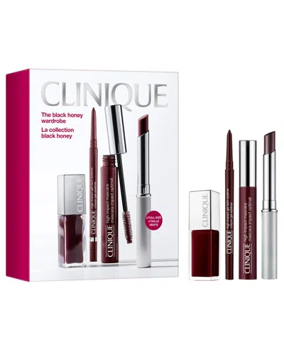 Clinique 4-piece The Black Honey Wardrobe Makeup Set In Transparent