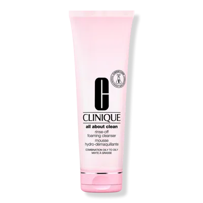 CLINIQUE ALL ABOUT CLEAN RINSE-OFF FOAMING FACE CLEANSER - 8.5 OZ