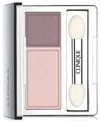 Clinique All About Shadow Duo Eyeshadow, 0.12 Oz. In Twilight Mauve,brandied Plum