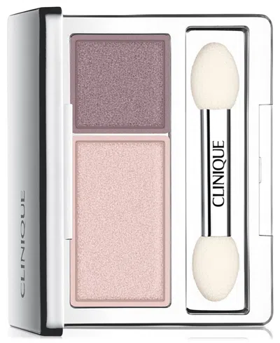 Clinique All About Shadow Duo Eyeshadow, 0.12 Oz. In Twilight Mauve,brandied Plum