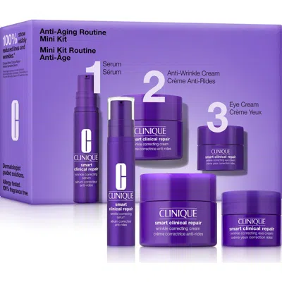 Clinique Anti-aging Routine: Mini Smart Clinical Repair Kit In Transparent