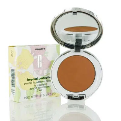 Clinique / Beyond Perfecting Powder Foundation+concealer 15 Beige 0.51 Oz(15ml) In Sand