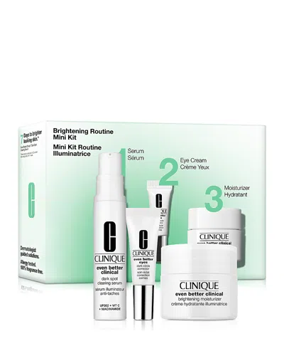 Clinique Brightening Routine Mini Even Better Skincare Gift Set ($51 Value) In White