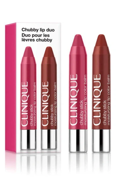 Clinique Chubby Stick Moisturizing Lip Color Balm Duo $52 Value