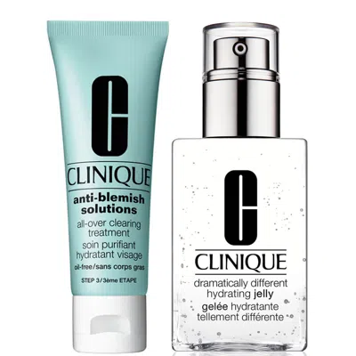 Clinique Clearing Treatment And Hydrating Jelly Bundle In White