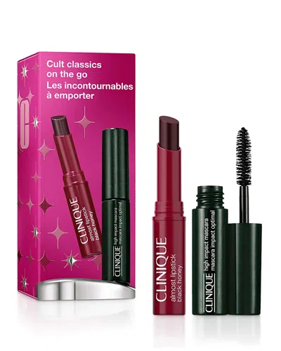 Clinique Cult Classics On The Go: High Impact Mascara + Black Honey Lip Mini Gift Set ($29 Value)