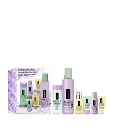 Clinique Great Skin Everywhere Gift Set: Dry Combination In Multi