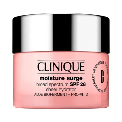 CLINIQUE MINI MOISTURE SURGE BROAD SPECTRUM SPF 28 SHEER HYDRATOR MOISTURIZER 1 OZ / 30 ML