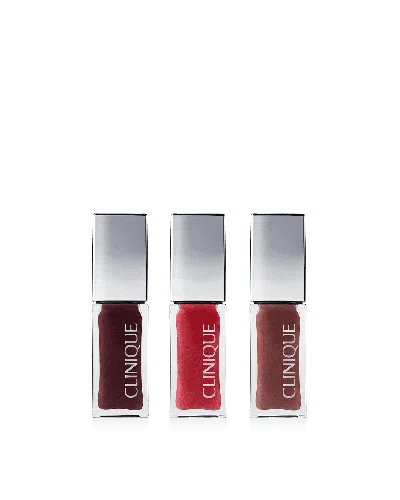 Clinique Pop Lip + Cheek Oil Bundle: Black Honey, Pink Honey, Nude Honey