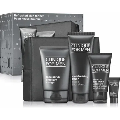 Clinique Refreshed Skin For Him Skincare Gift Set $104 Value In Transparent