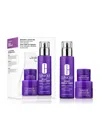 CLINIQUE SKIN SCHOOL SUPPLIES: SMOOTH + RENEW LAB DELUXE SERUM SKINCARE SET