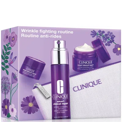 Clinique Smart Clinical Repair Wrinkle-fighting Skincare Set In Transparent
