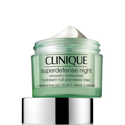 Clinique Superdefense Night Recovery Moisturiser 50ml (skin Types 3/4) In White
