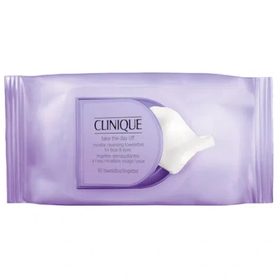 CLINIQUE TAKE THE DAY OFF MICELLAR CLEANSING TOWELETTES FOR FACE & EYES MAKEUP REMOVER 50 WIPES,P406924