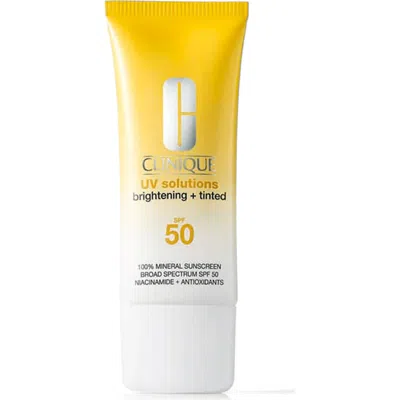 Clinique Uv Solutions Brightening Tinted Mineral Sunscreen Spf 50 In Transparent