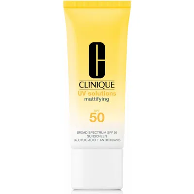 Clinique Uv Solutions Mattifying Sunscreen Spf 50 Face Cream, 1.3 Oz. In Transparent