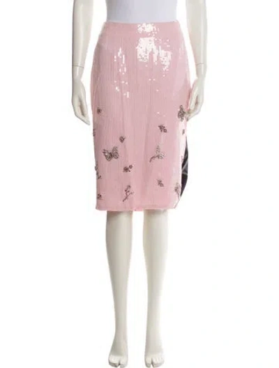 Pre-owned Clio Peppiatt Blossom Knee-length Skirt W/ Tags In Pink