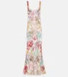 Clio Peppiatt Cora Embellished Sheer Tulle Gown In Multi