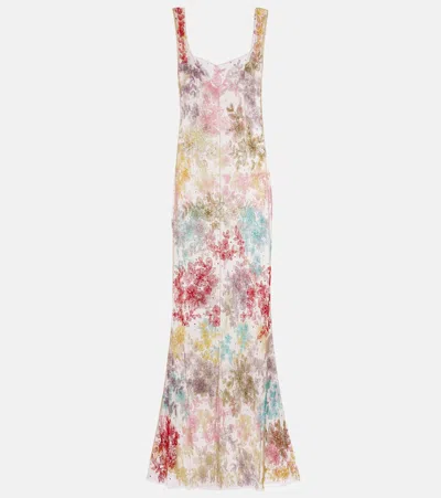 Clio Peppiatt Cora Embellished Sheer Tulle Gown In Multi