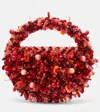 Clio Peppiatt Coral Mini Embellished Tote Bag In Red