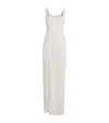 Clio Peppiatt Crystal Square-neck Gown In White