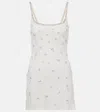 Clio Peppiatt Droplet Embellished Beaded Stretch-tulle Mini Dress