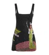 Clio Peppiatt Embellished Bunny Mini Dress In Black