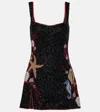 Clio Peppiatt Marina Embellished Minidress In Black