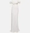 Clio Peppiatt Paloma Beaded Satin Corset Gown