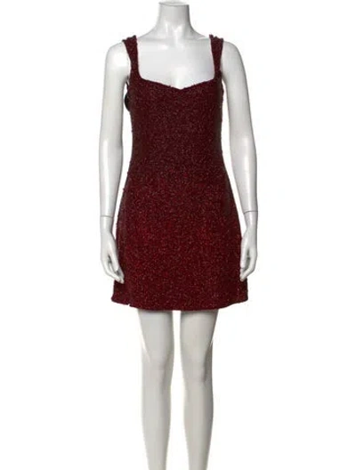 Pre-owned Clio Peppiatt Printed Mini Dress In Red