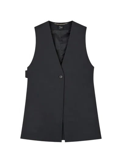 Clips Button-fastening Waistcoat In Black