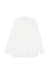 Clips Button-up Flap-pocket Shirt In White