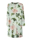 Clips Rose-print Jacquard Coat In Multi