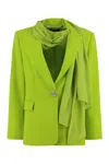 Clips Lapel-collar Scarf-detail Blazer