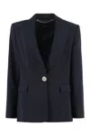 Clips Button-fastening Single-breasted Blazer In Blue