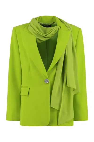 Clips Crepe Suit Jacket In Green