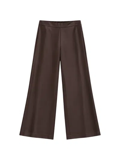 Clips Elasticated-waistband Palazzo Pants In Brown
