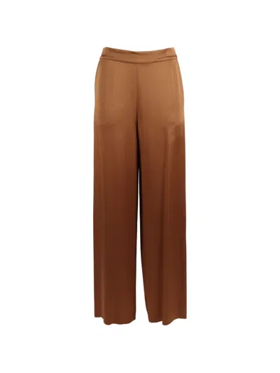 Clips Elasticated-waistband Wide-leg Trousers In Brown