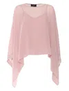 Clips Embellished-hem Top In Pink