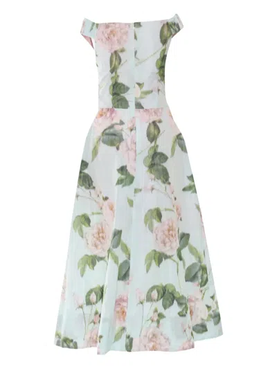 CLIPS FLORAL-PRINT MIDI DRESS