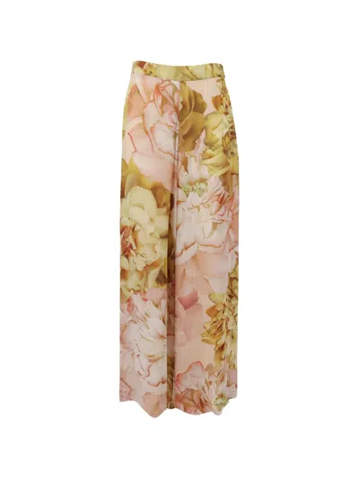 Clips Floral-print Trousers In Multi
